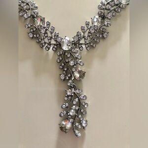 Fashion Women Cluster Crystal Neckace Bridal